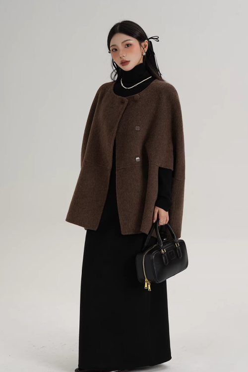 Fur Muffler Cape Coat