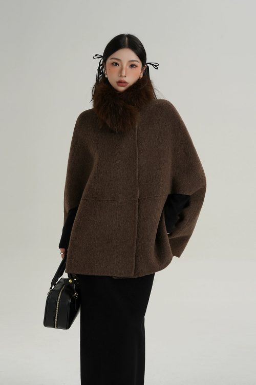 Fur Muffler Cape Coat