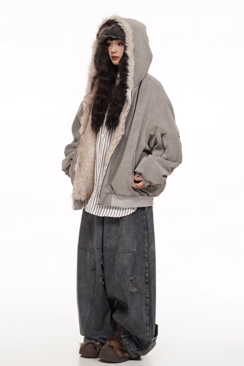 Fur × Nylon Reversible Blouson