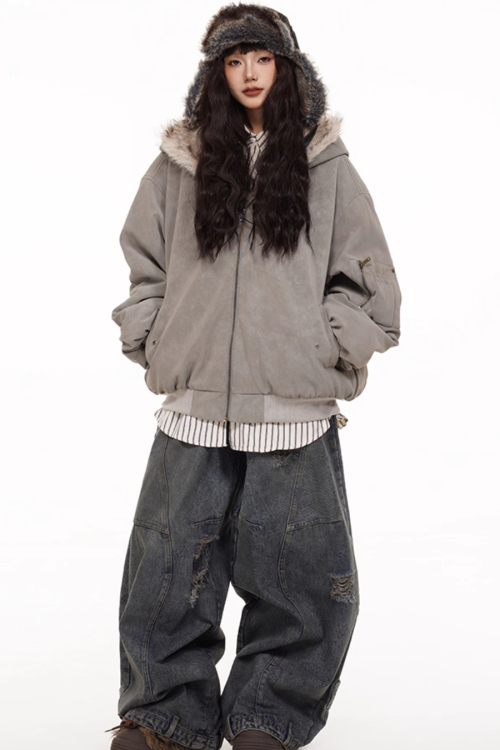 Fur × Nylon Reversible Blouson