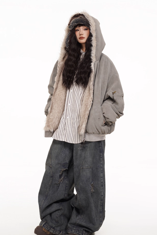 Fur × Nylon Reversible Blouson