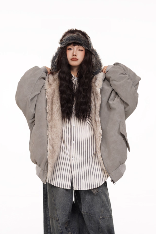 Fur × Nylon Reversible Blouson