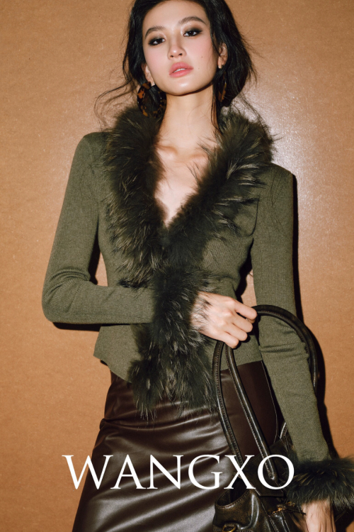 Fur Slim Fit Knitt Sweater