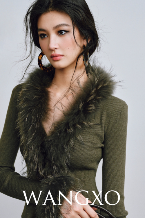 Fur Slim Fit Knitt Sweater