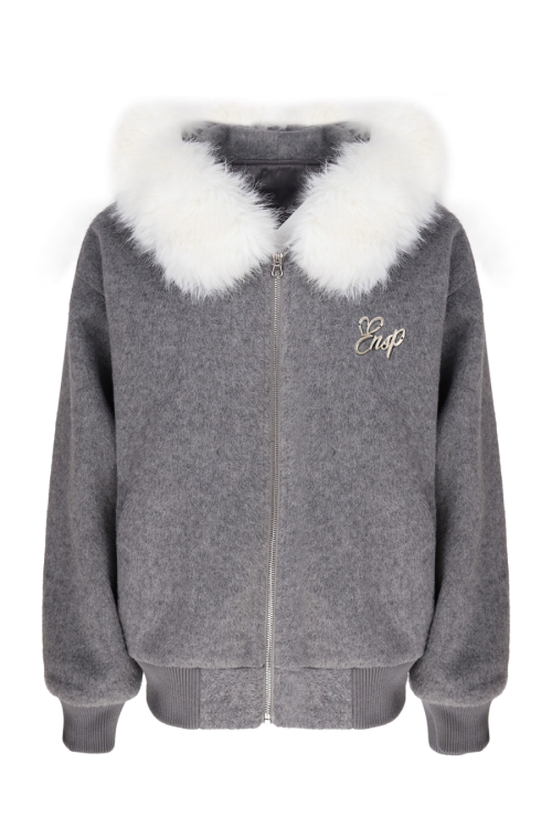 Fur Zip Jacket / Wide Pants / Half Pants