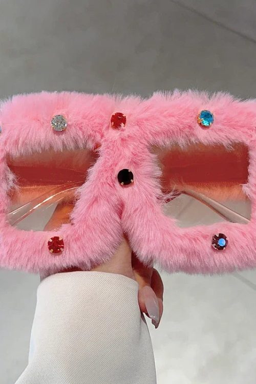 Furry Square Sunglasses