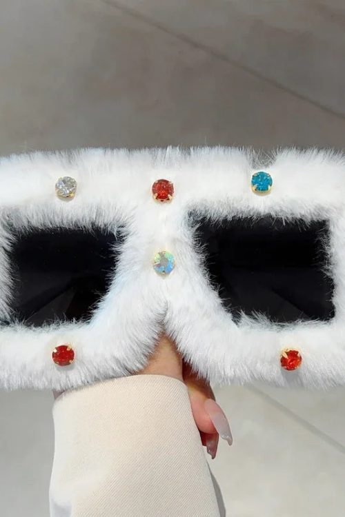 Furry Square Sunglasses