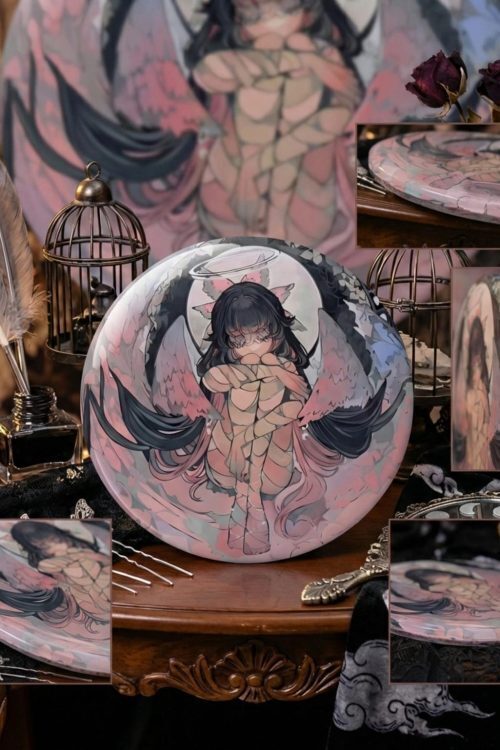 Genshin Impact Columbina Damselette 58mm Tinplate Badge, Fatui Harbingers Merch, Ita Backpack Pin