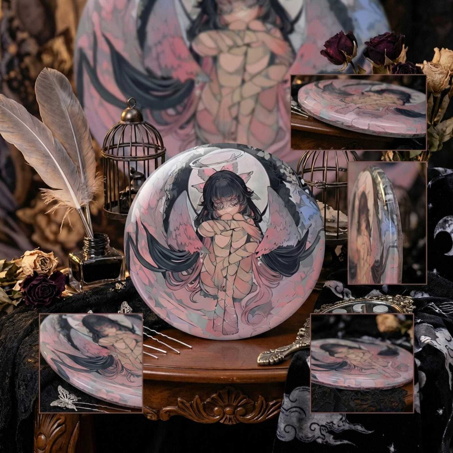 Genshin Impact Columbina Damselette 58mm Tinplate Badge, Fatui Harbingers Merch, Ita Backpack Pin Genshin Impact Columbina Damselette 58mm Tinplate Badge, Fatui Harbingers Merch, Ita Backpack Pin