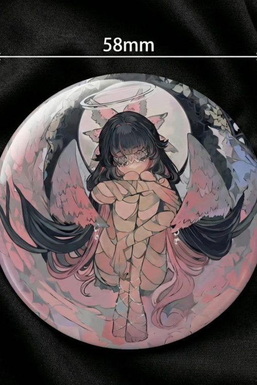 Genshin Impact Columbina Damselette 58mm Tinplate Badge, Fatui Harbingers Merch, Ita Backpack Pin