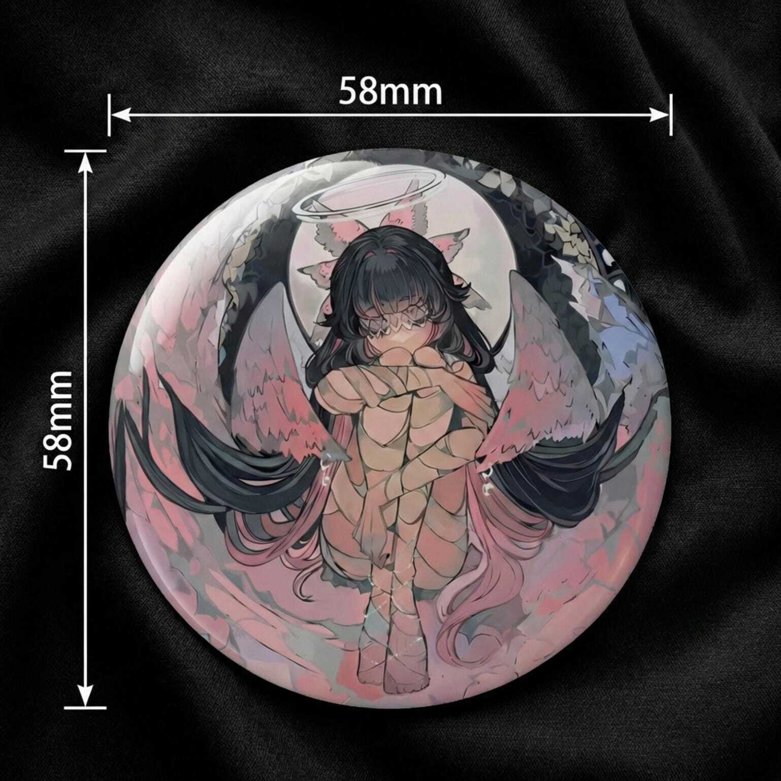 Genshin Impact Columbina Damselette 58mm Tinplate Badge, Fatui Harbingers Merch, Ita Backpack Pin Genshin Impact Columbina Damselette 58mm Tinplate Badge, Fatui Harbingers Merch, Ita Backpack Pin