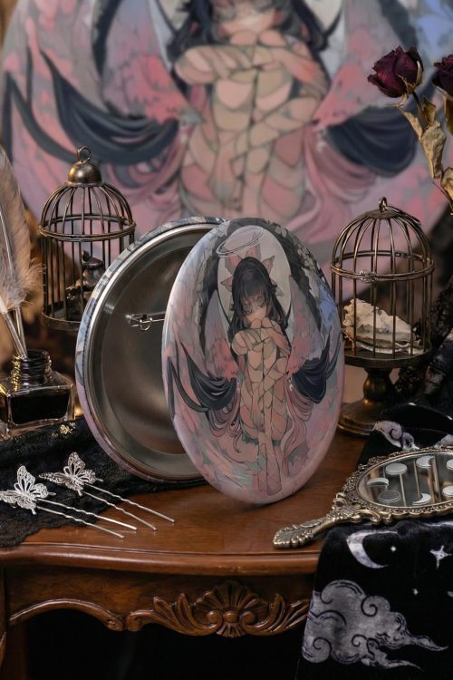 Genshin Impact Columbina Damselette 58mm Tinplate Badge, Fatui Harbingers Merch, Ita Backpack Pin