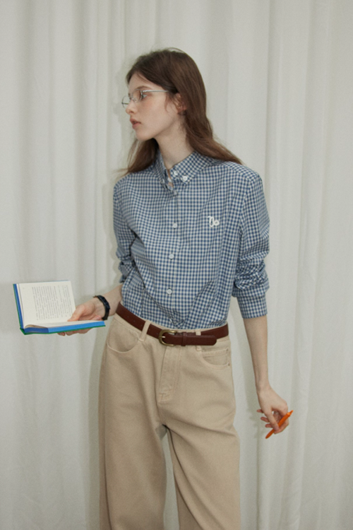 Gingham Check Long-Sleeve Shirt