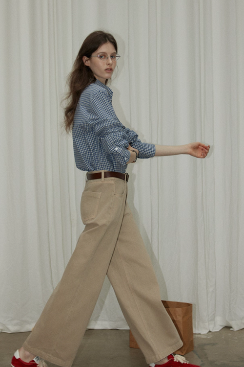 Gingham Check Long-Sleeve Shirt