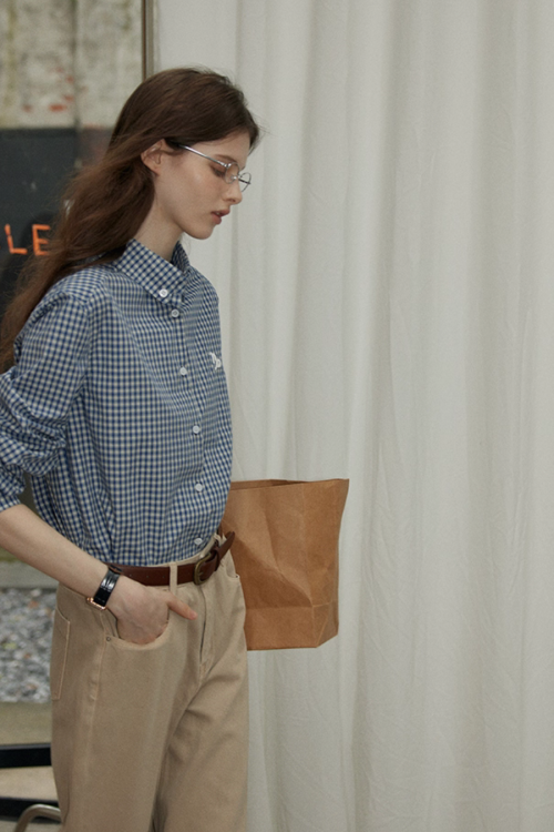 Gingham Check Long-Sleeve Shirt