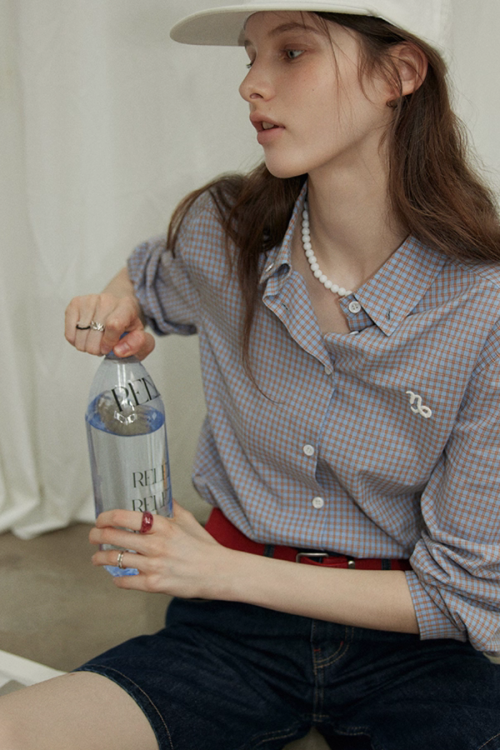 Gingham Check Long-Sleeve Shirt