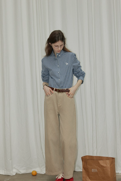 Gingham Check Long-Sleeve Shirt