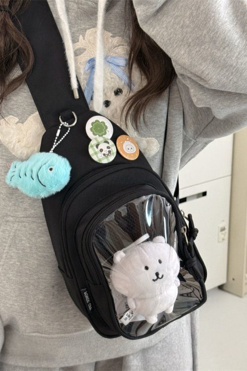 Girl Style Chest Ita Bag with Included Insert for Plushies and Pins