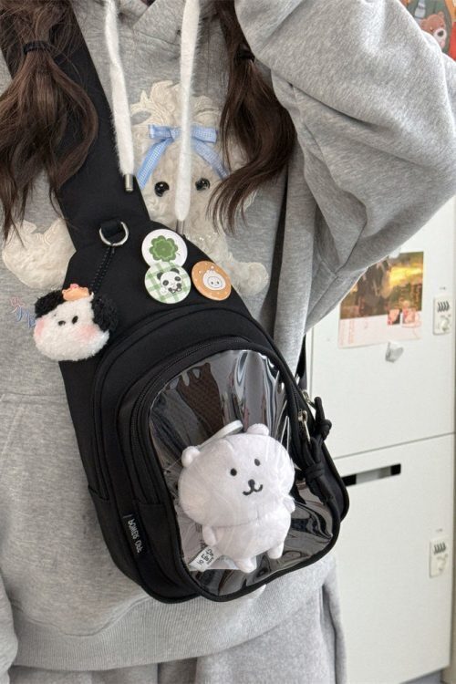 Girl Style Chest Ita Bag with Included Insert for Plushies and Pins