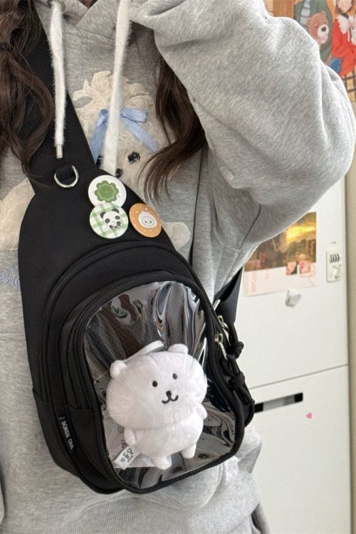 Girl Style Chest Ita Bag with Included Insert for Plushies and Pins