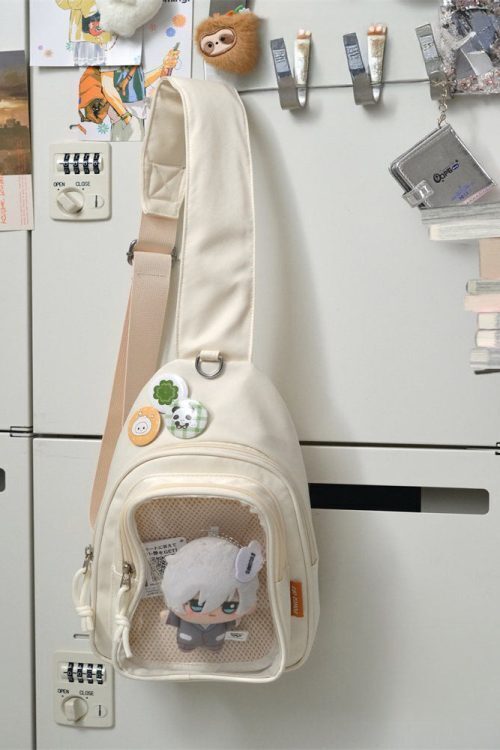 Girl Style Chest Ita Bag with Included Insert for Plushies and Pins