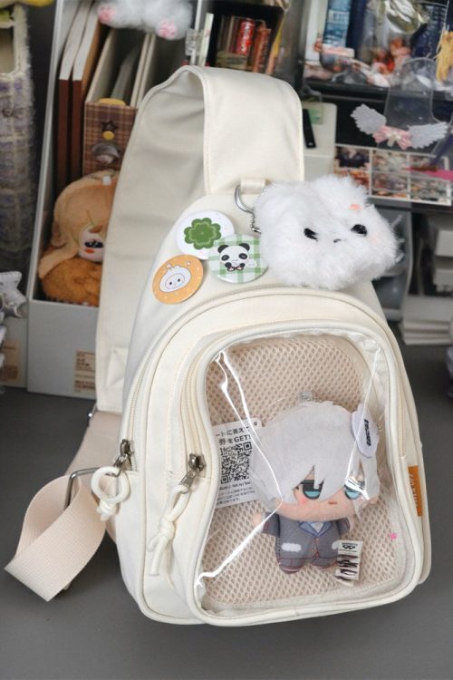 Girl Style Chest Ita Bag with Included Insert for Plushies and Pins