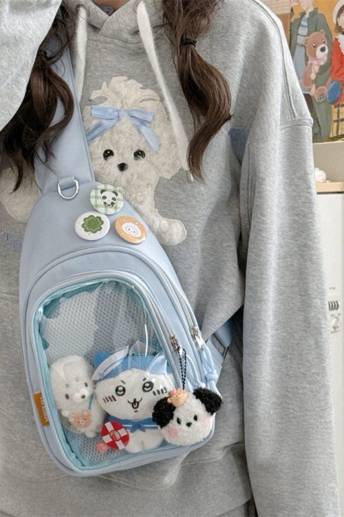 Girl Style Chest Ita Bag with Included Insert for Plushies and Pins