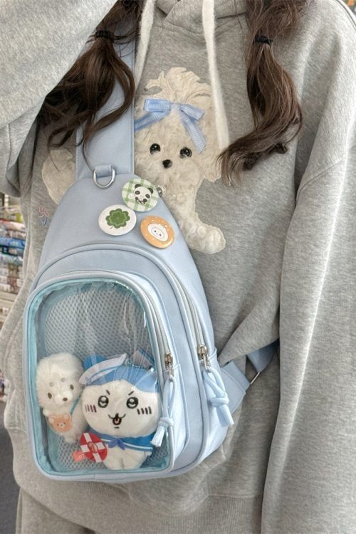 Girl Style Chest Ita Bag with Included Insert for Plushies and Pins