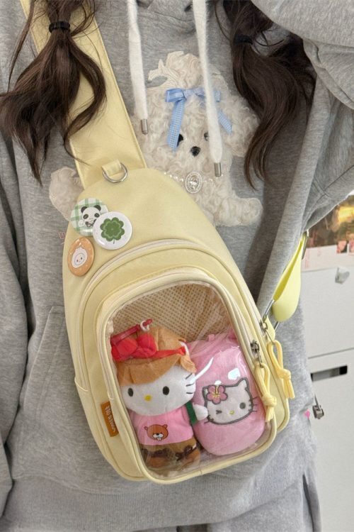 Girl Style Chest Ita Bag with Included Insert for Plushies and Pins