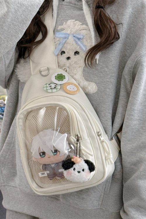 Girl Style Chest Ita Bag with Included Insert for Plushies and Pins