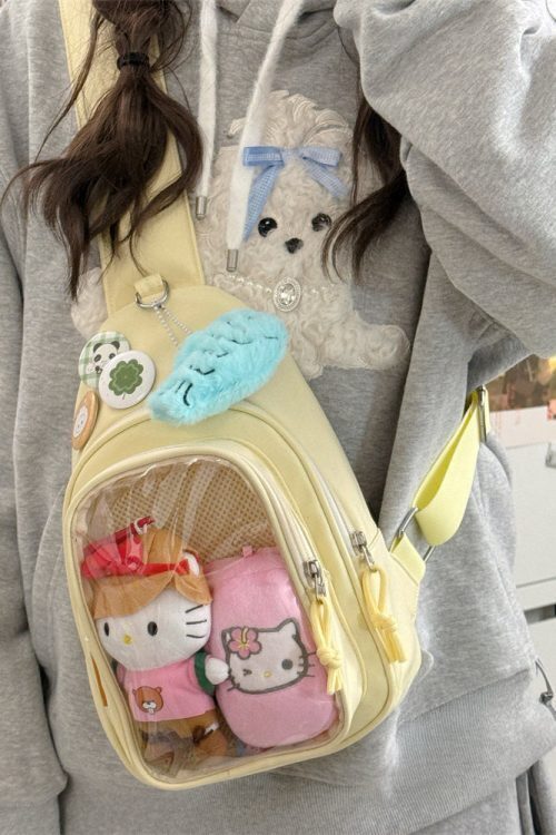 Girl Style Chest Ita Bag with Included Insert for Plushies and Pins