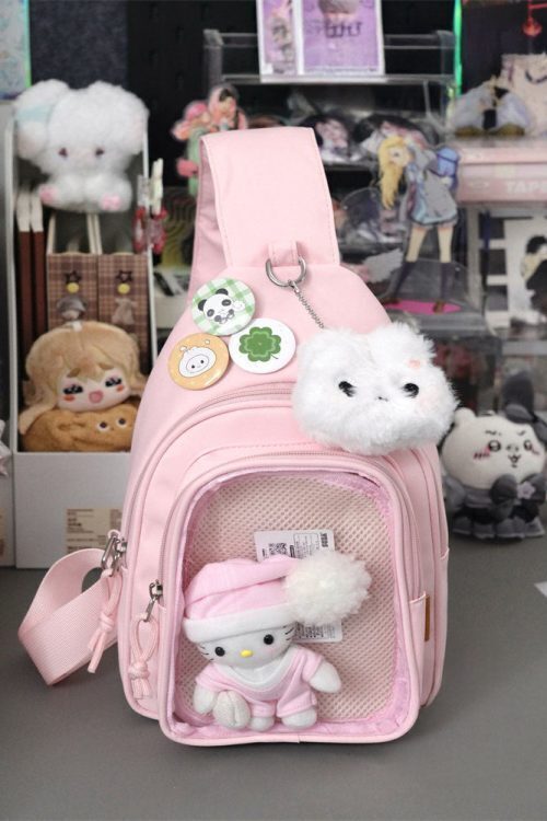 Girl Style Chest Ita Bag with Included Insert for Plushies and Pins
