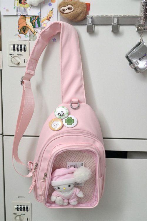 Girl Style Chest Ita Bag with Included Insert for Plushies and Pins