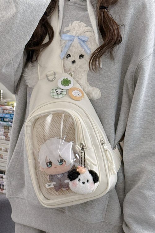Girl Style Chest Ita Bag with Included Insert for Plushies and Pins