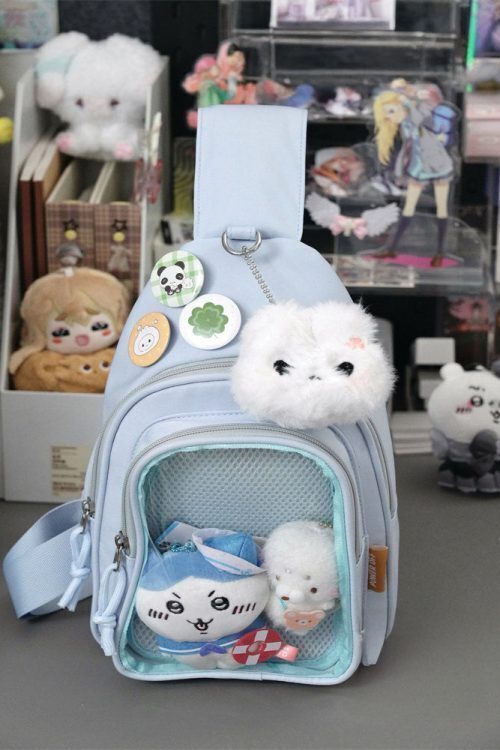Girl Style Chest Ita Bag with Included Insert for Plushies and Pins