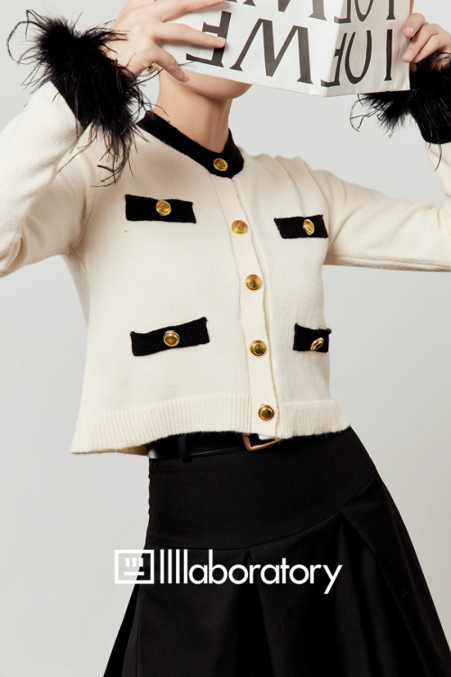 Gold Button Classical Knit Top