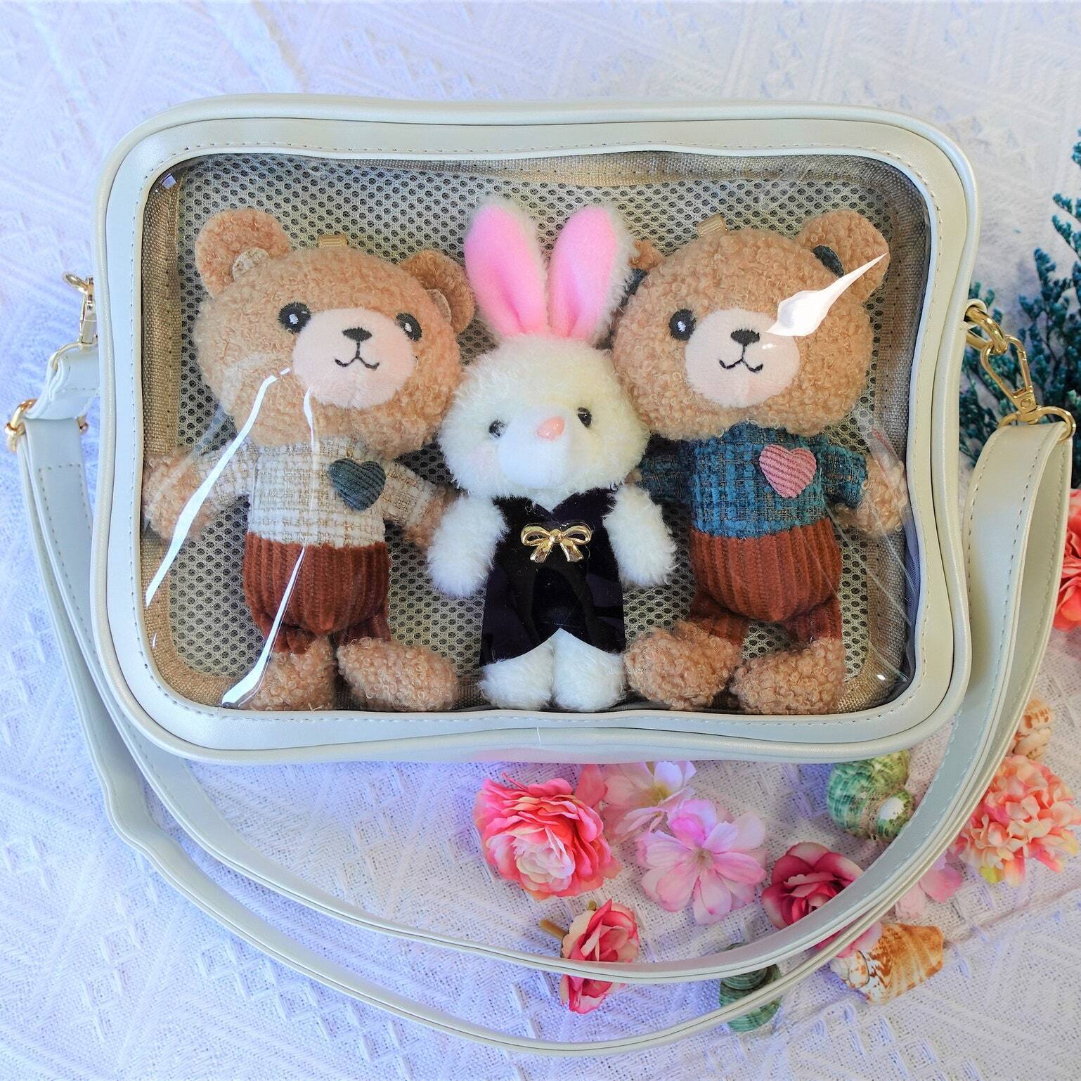 Gold Ita Crossbody Bag with Clear Window and Included Insert for Pin Display Gold Ita Crossbody Bag with Clear Window and Included Insert for Pin Display