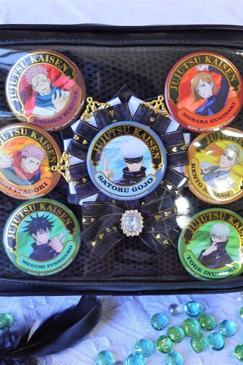 Gold Ita Crossbody Bag with Clear Window and Included Insert for Pin Display