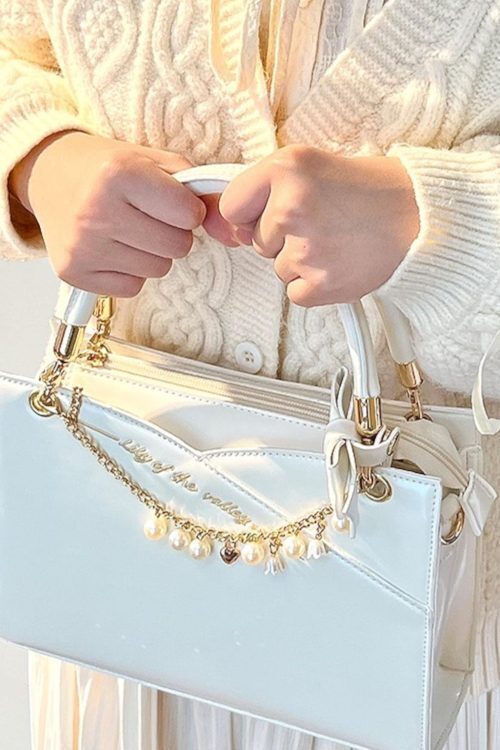 Gold Kawaii Ita Crossbody Bag with Clear Window for Pin Display