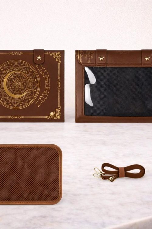 Gold Star Book Ita Shoulder Bag with Clear Window for Photocards and Pins