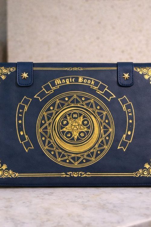 Gold Star Book Ita Shoulder Bag with Clear Window for Photocards and Pins