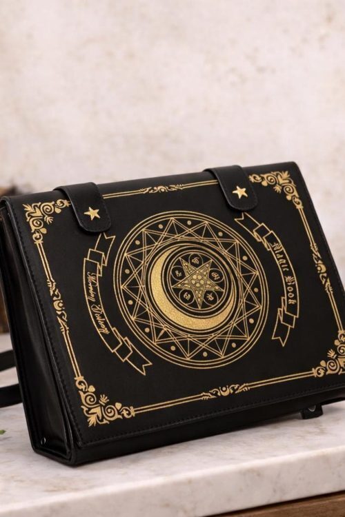 Gold Star Book Ita Shoulder Bag with Clear Window for Photocards and Pins