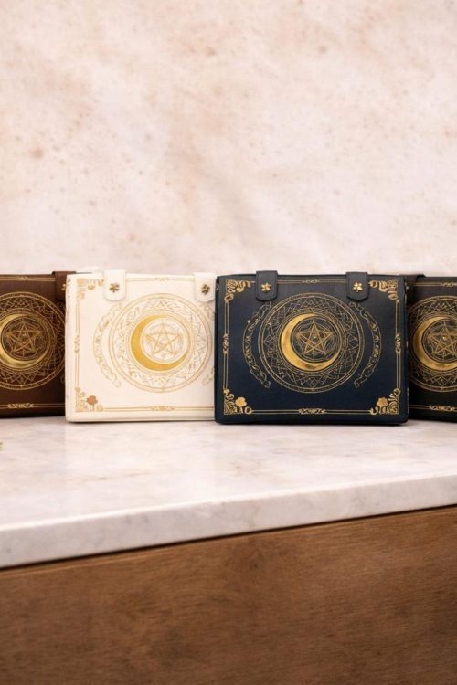 Gold Star Book Ita Shoulder Bag with Clear Window for Photocards and Pins