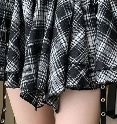 Goth Asymmetric Skort