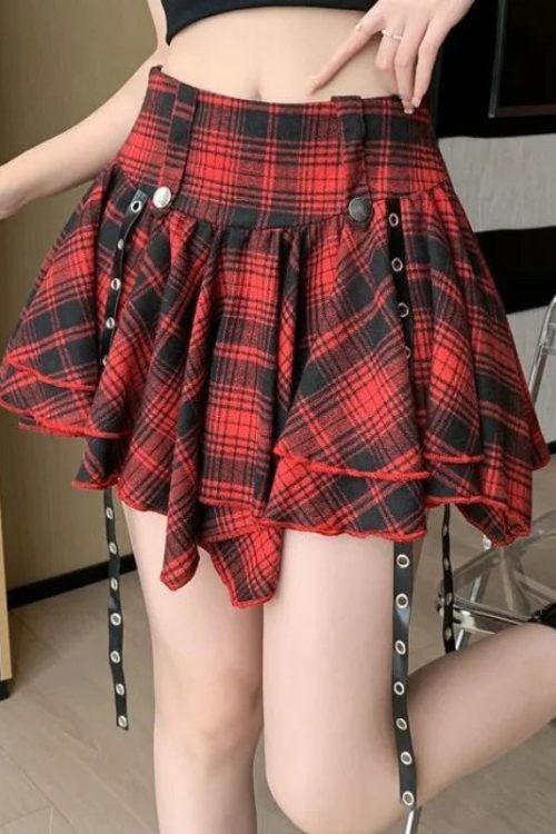 Goth Asymmetric Skort