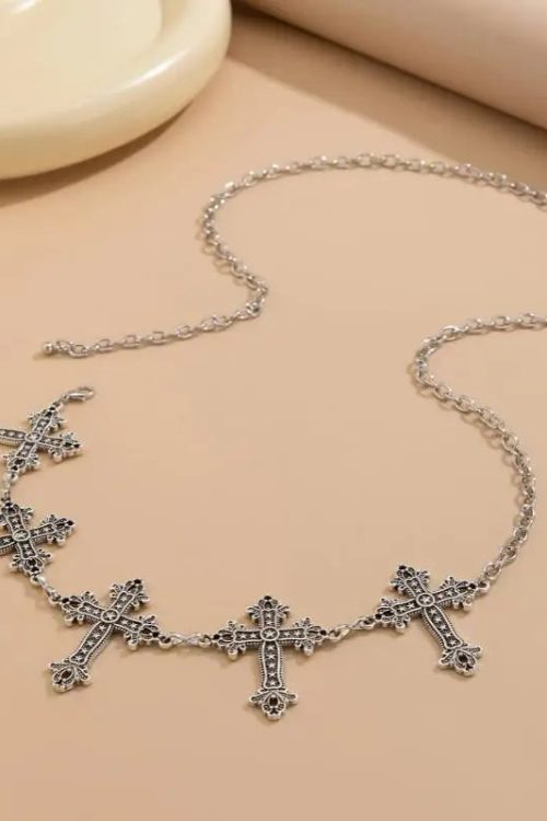 Goth Cross Chain Belt