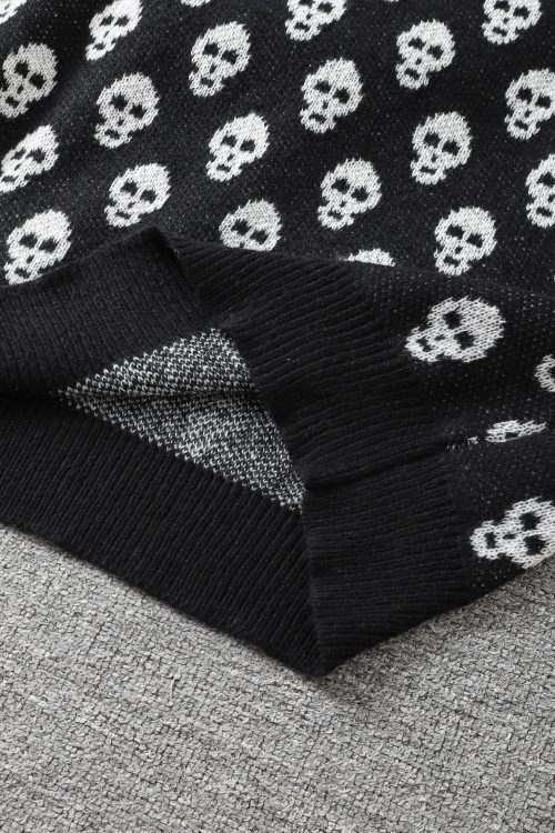 Goth Skull Pullover Sweater