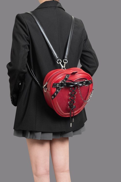 Gothic Apple Ita Backpack with Included Insert for Pin Display