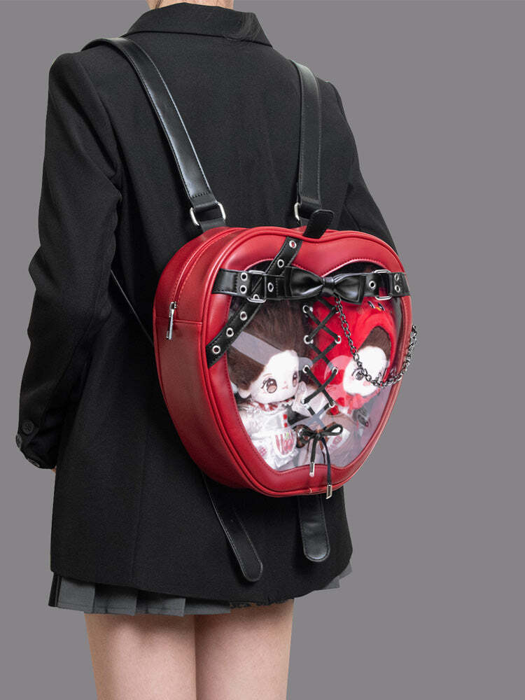 Gothic Apple Ita Backpack with Included Insert for Pin Display Gothic Apple Ita Backpack with Included Insert for Pin Display