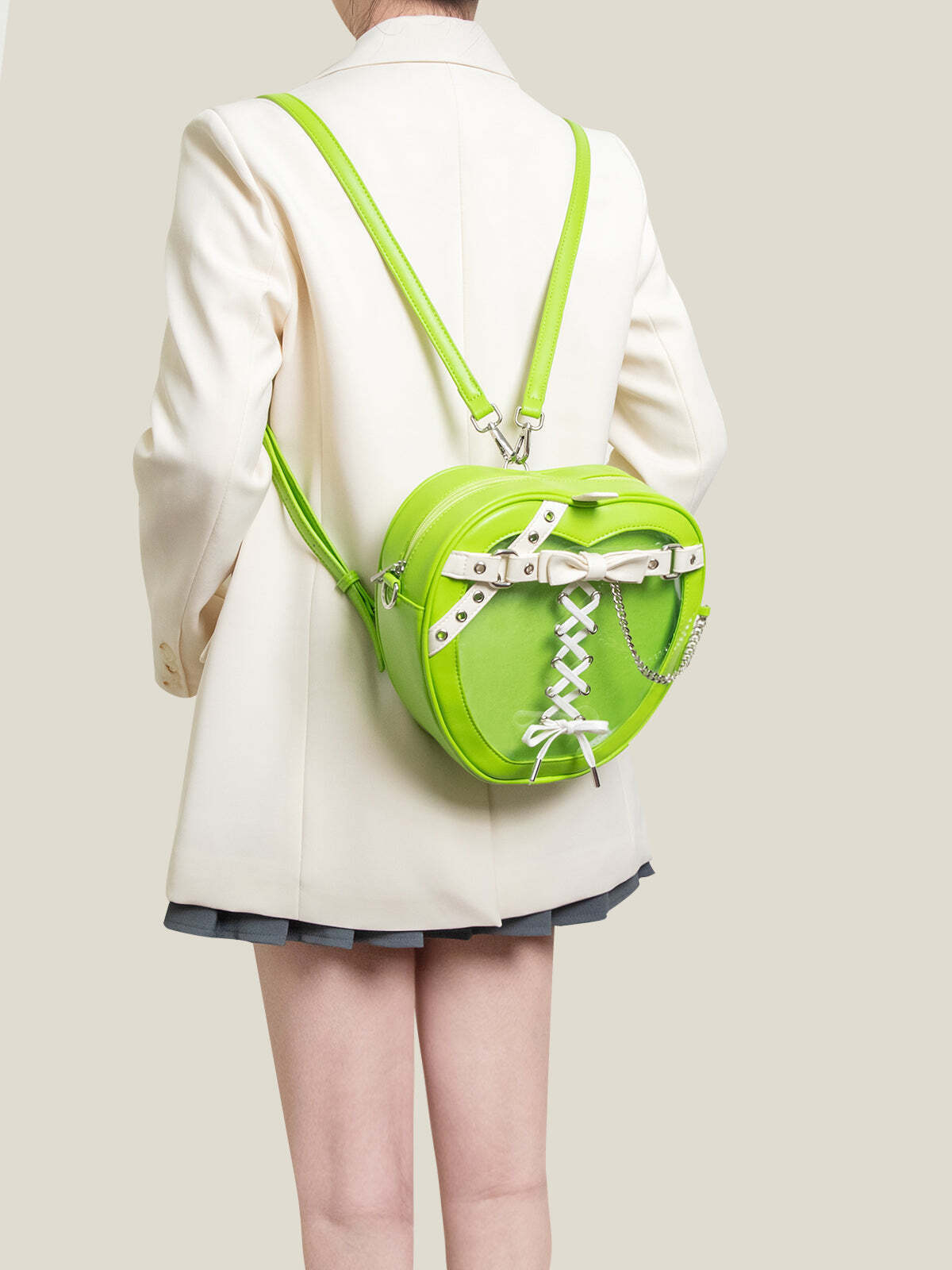 Gothic Apple Ita Backpack with Included Insert for Pin Display Gothic Apple Ita Backpack with Included Insert for Pin Display